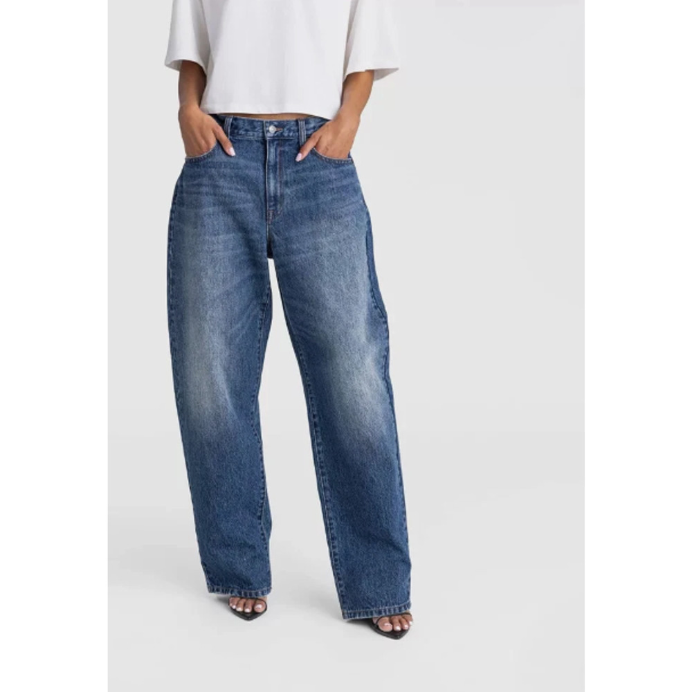 KBB by KAHLANA Women's Mid-Rise Wide Leg 'the Kahlana Jean' - Dark Wash 16
